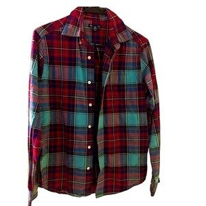 🤗 3/$20 GAP Plaid shirt EUC Chest 40" Size XS Slim Fit Oxford Box 1